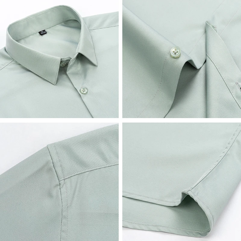 M-4Xl 2022 Men Shirts New Summer High Quality Cotton Short Sleeves Shirts Business Casual Fashion Breathable Shirts Jacket Men