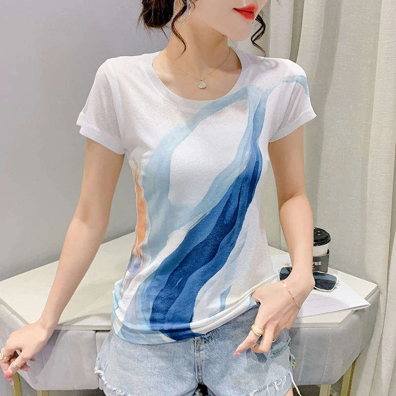 

Женская Кружевная футболка, милые кружевные рубашки с V-образным вырезом и коротким рукавом, кружевной топ, пуловер, футболки, женская нижня...