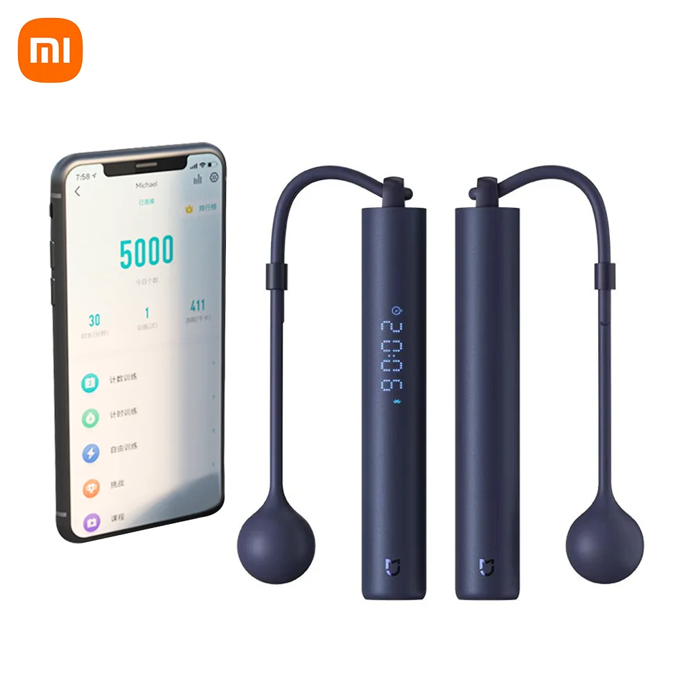 Xiaomi mijia Smart Skipping Jump Rope Digital Counter with App Adjustable Calorie Calculation Sport Fitness Exercise Lose Weight