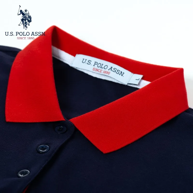 Хлопковое женское Повседневное платье поло с вышивкой поясом |