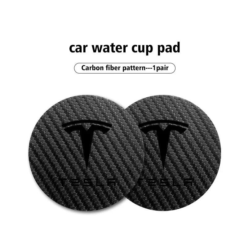 

2 шт. автомобильная чашка, противоскользящая карбоновая подставка для бутылок, аксессуары для Tesla Model 3 Y S X Roadster