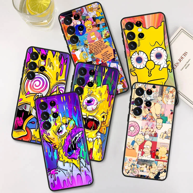 

Simpson Family Cute Cartoon For Samsung A91 A81 A73 A72 A71 A54 A53 A52S A51 A42 A41 A34 A33 A21 A31 A23 lite Black Cover