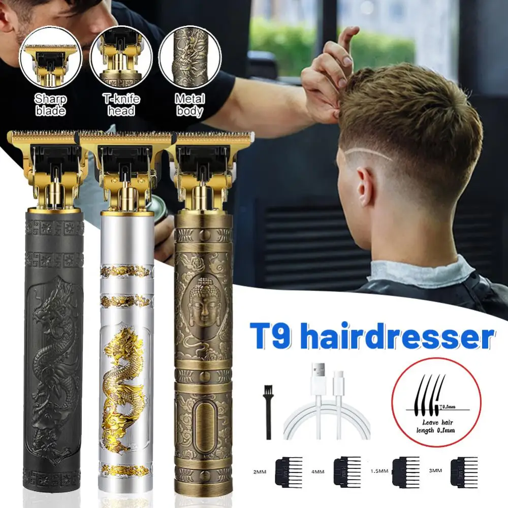 

Electric T9 Hair Clipper Trimmer For Men Rechargeable Electric Shaver Beard Barber Hair Cutting Machine Men Beard Trimmer