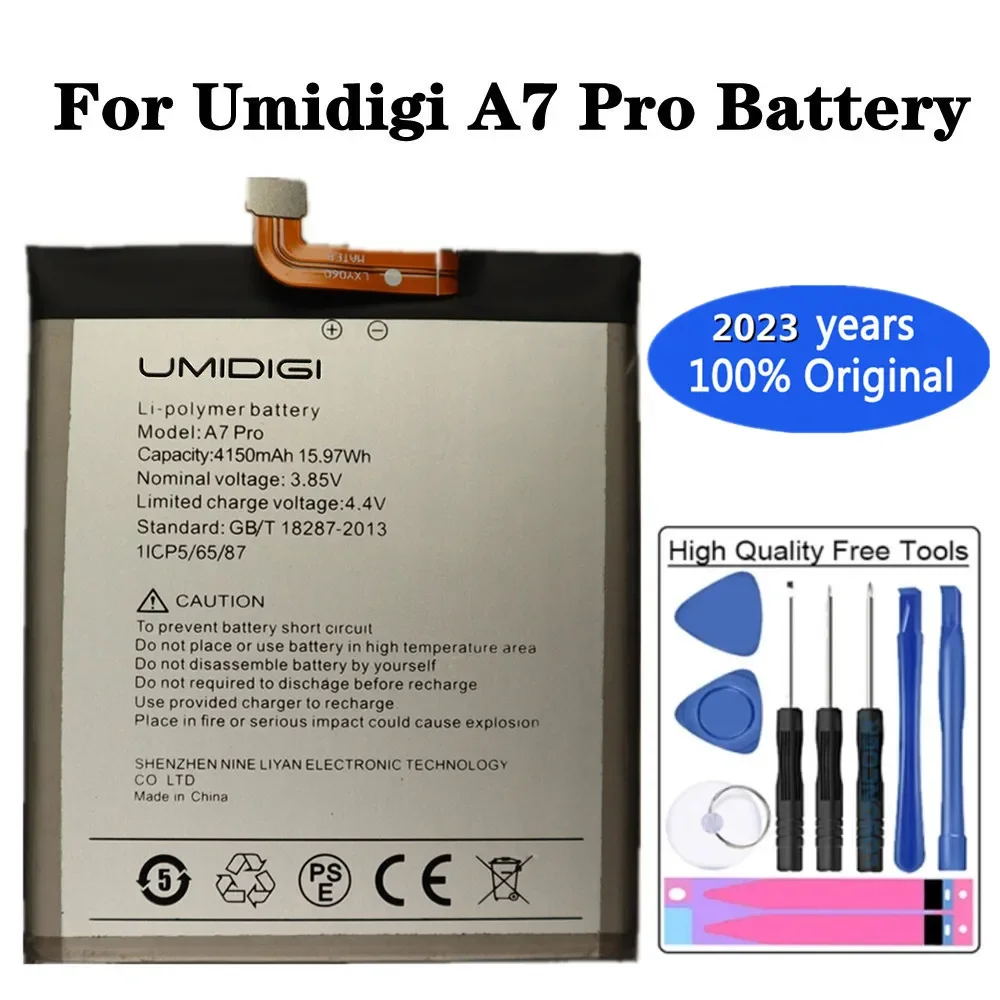 

2023 Years Original UMI A 7 Pro Battery For Umidigi A7 Pro A7Pro 4150mAh Phone Battery Bateria Batteries + Tools with Tracking