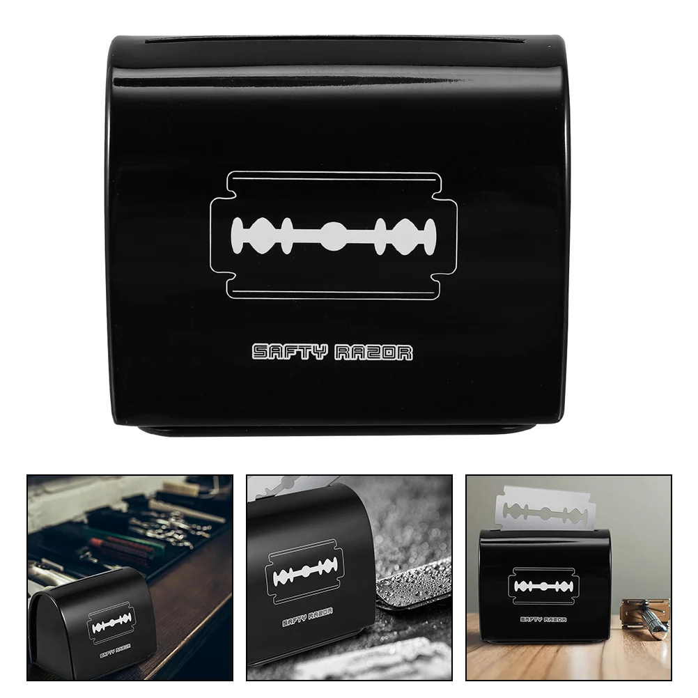 

Razor Storage Disposal Box Caserecycling Bank Tin Container Can Holder Slice Barbershop Trash Safety Garbage Mini Guard