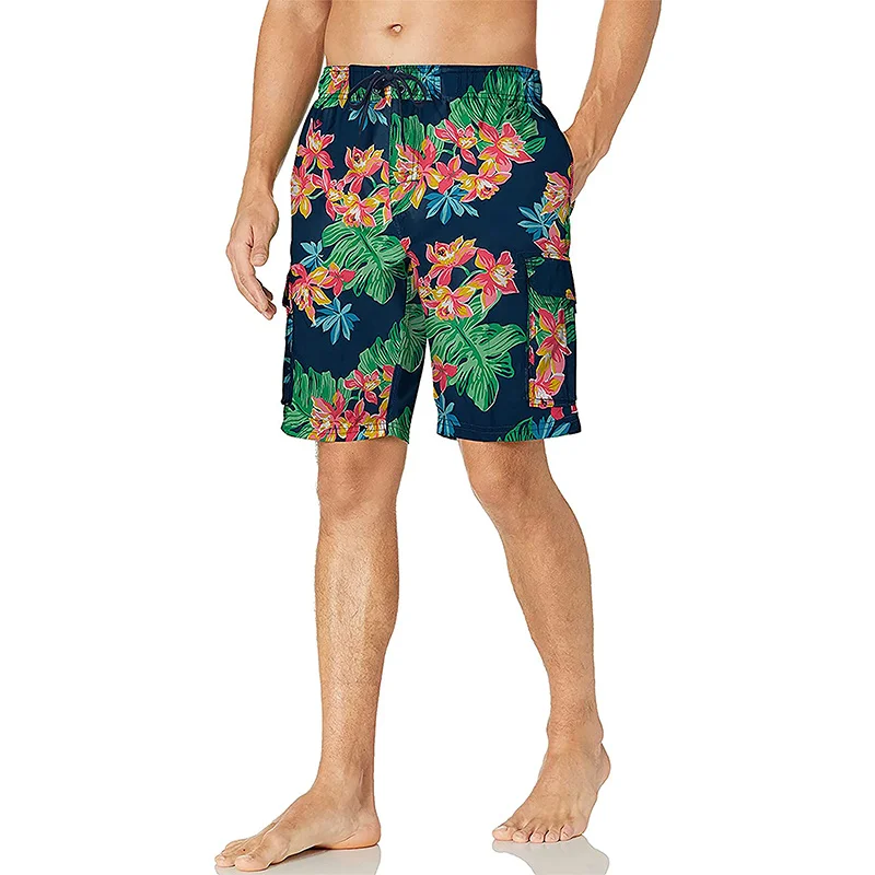 

Tropics Palm Leaves Flower Graphic Shorts Pants 3D Printed Hip Hop y2k Board Shorts Summer Hawaii Swimsuit Cool Surf Swim Trunks