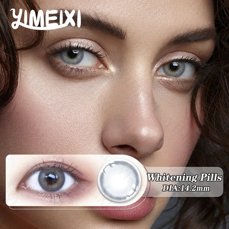 

YIMEIXI High Quality Colored Lenses for Eyes With Diopter Daily Disposable Natural Contact Lenses Comfort Myopia Lenses 5 Pairs