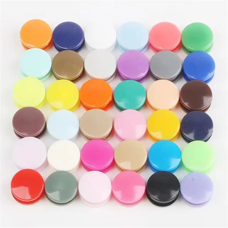 10/20/50/100Sets 35Colors T5 Snap Poppers Plastic Nylon Buttons Children's Buttons Kit for Baby Dolls Clothes Sewing Accessories