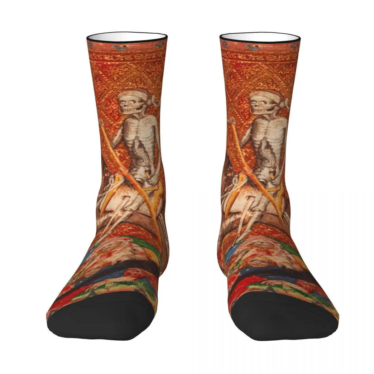 

TAROT CARD. DEATH ON HORSEBACK. Tarot Card Tarot Card Stocking Classic Funny Novelty Contrast color Rucksack Elastic Socks