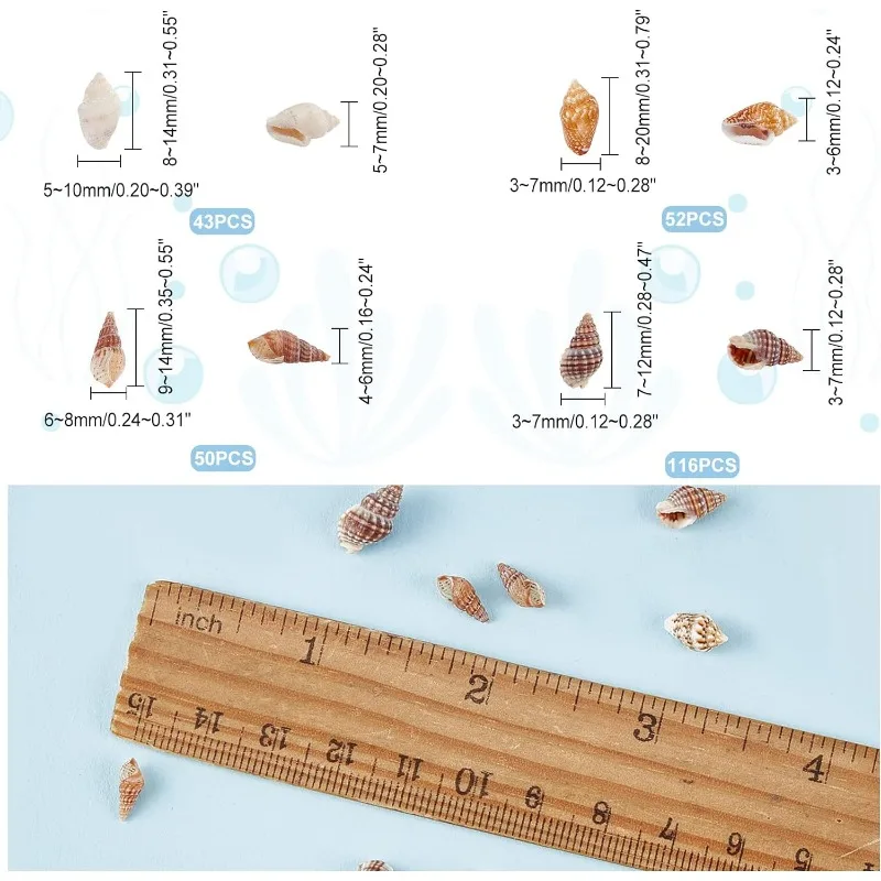 

Мини-бусины из ракушек 260 шт.