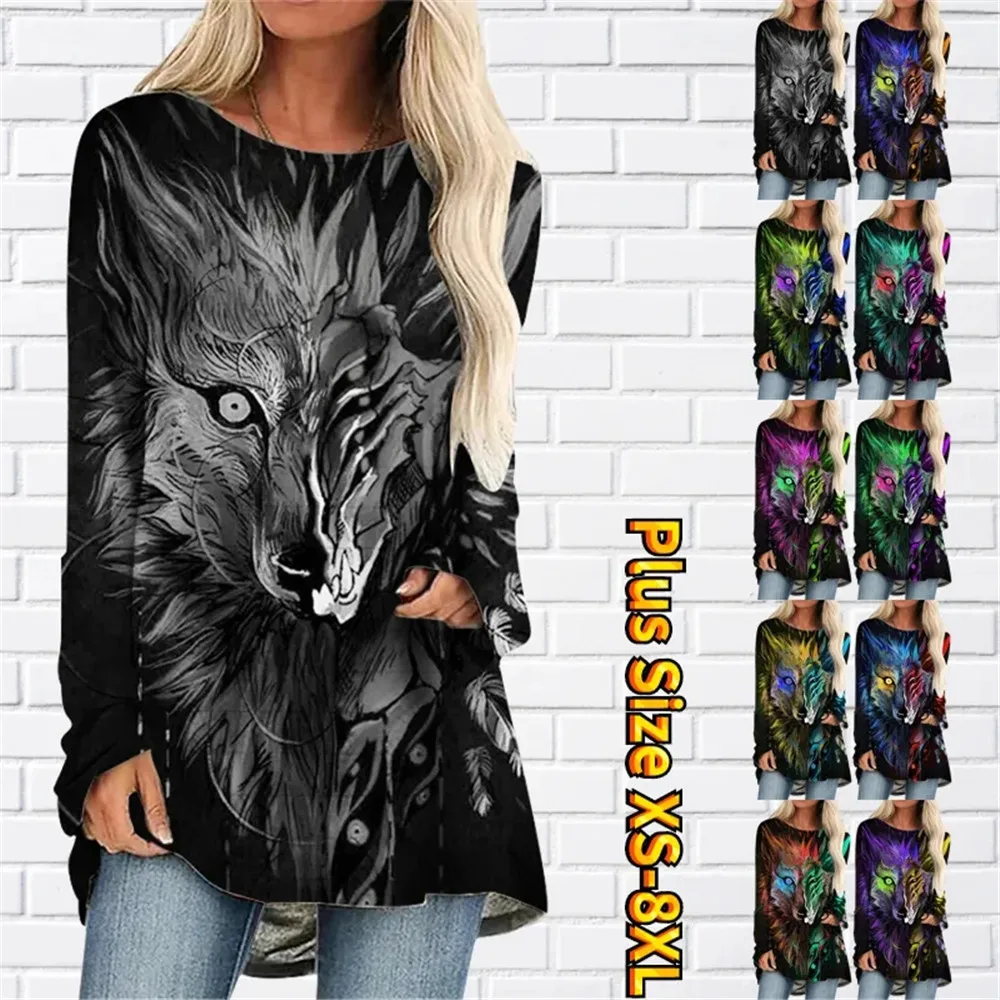 

Spoof Graffiti Printed Leggings Women Crewneck Long Sleeve Top Fashion Style XS-8XL