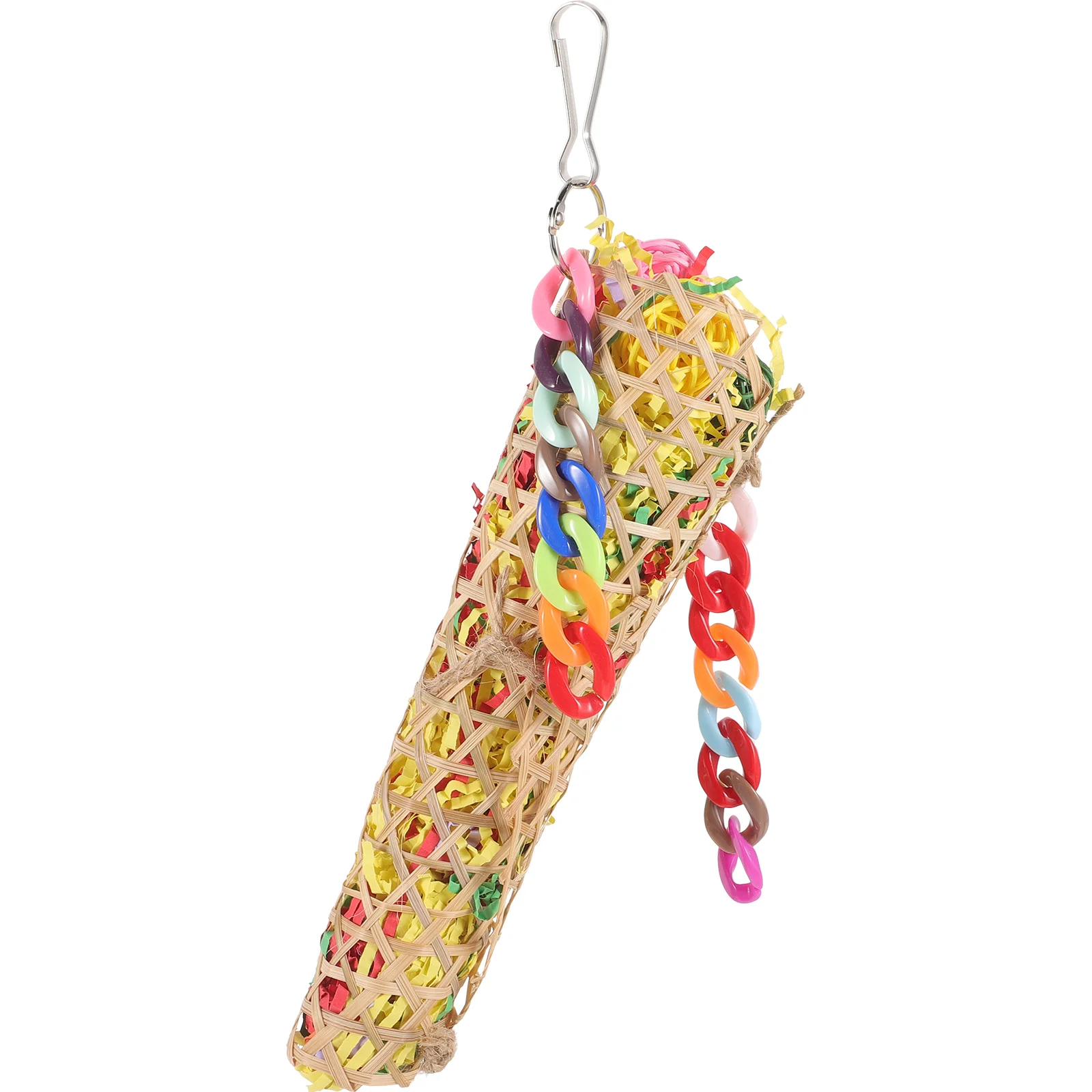 

Parrot Chewing Toy Hanging Parakeet Bird Cage Accessories Shredding Toys Funny Parrots Cockatiel Decor