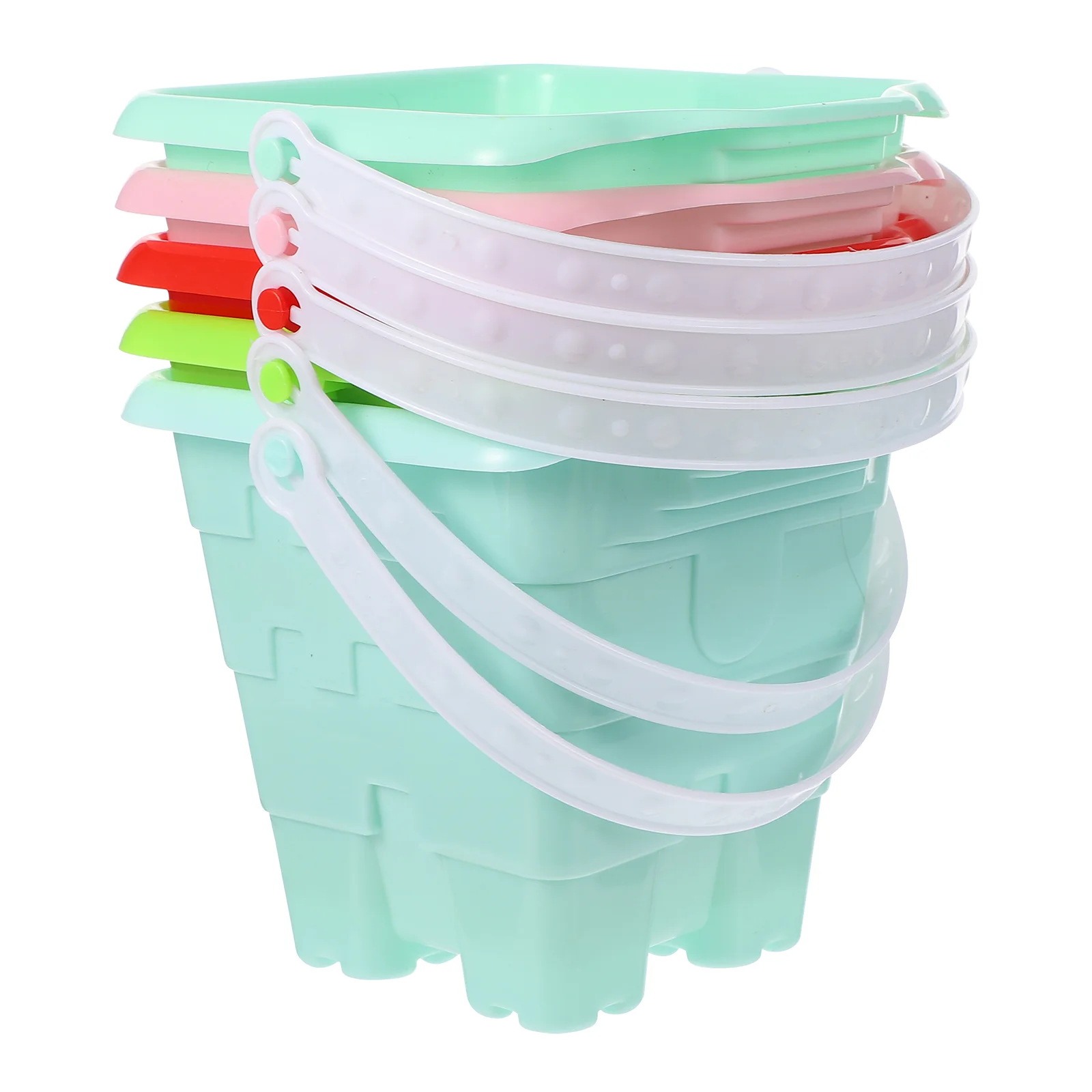

5pcs Interesting Mini Bucket Child Sand Buckets Plastic Beach Bucket