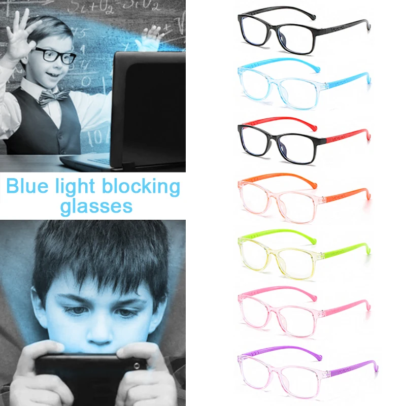 

Anti-blue Light Kids Glasses Optical Frame Children Boy Girls Computer Transparent Blocking Anti Reflective Eyeglasses