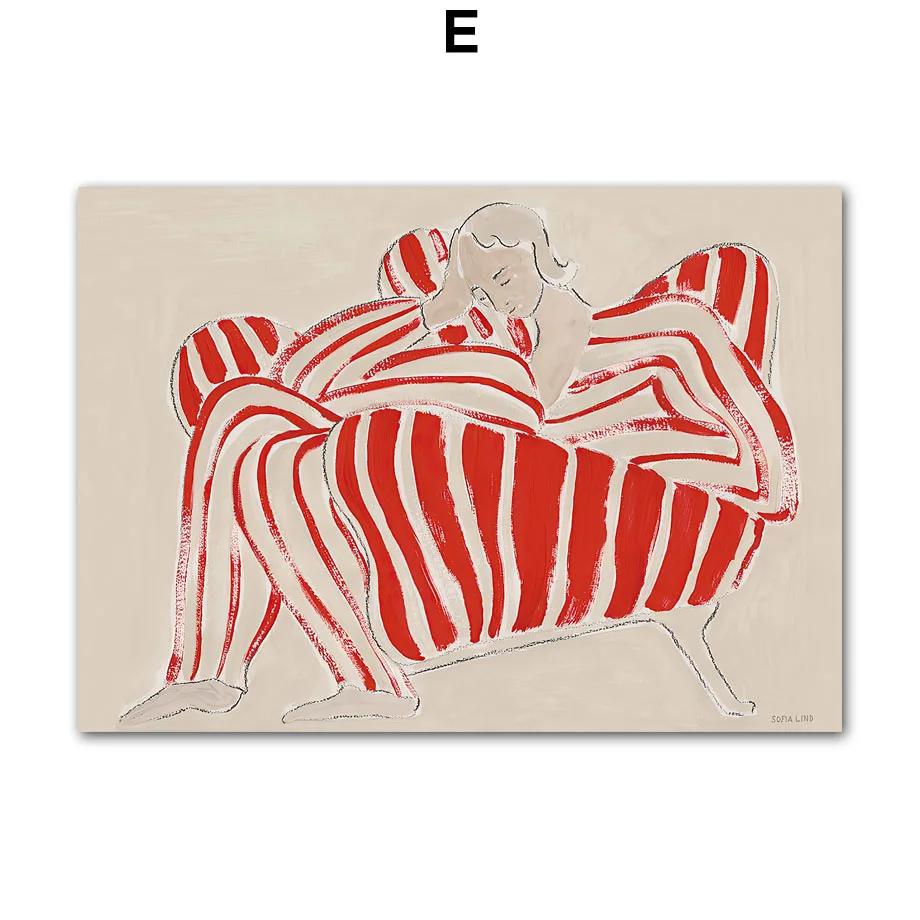 

Абстрактные фигурные линии полоска картина на холсте