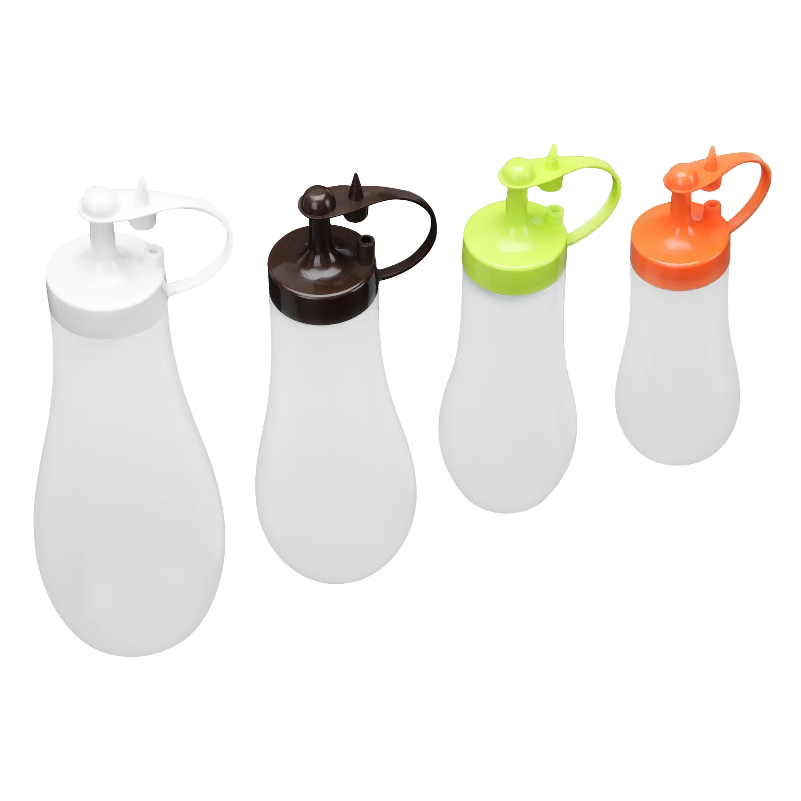 

4Pcs Condiment Dispenser Tomato Sauce Dispensers Practical Sauce Container for Hotel Kitchen Household