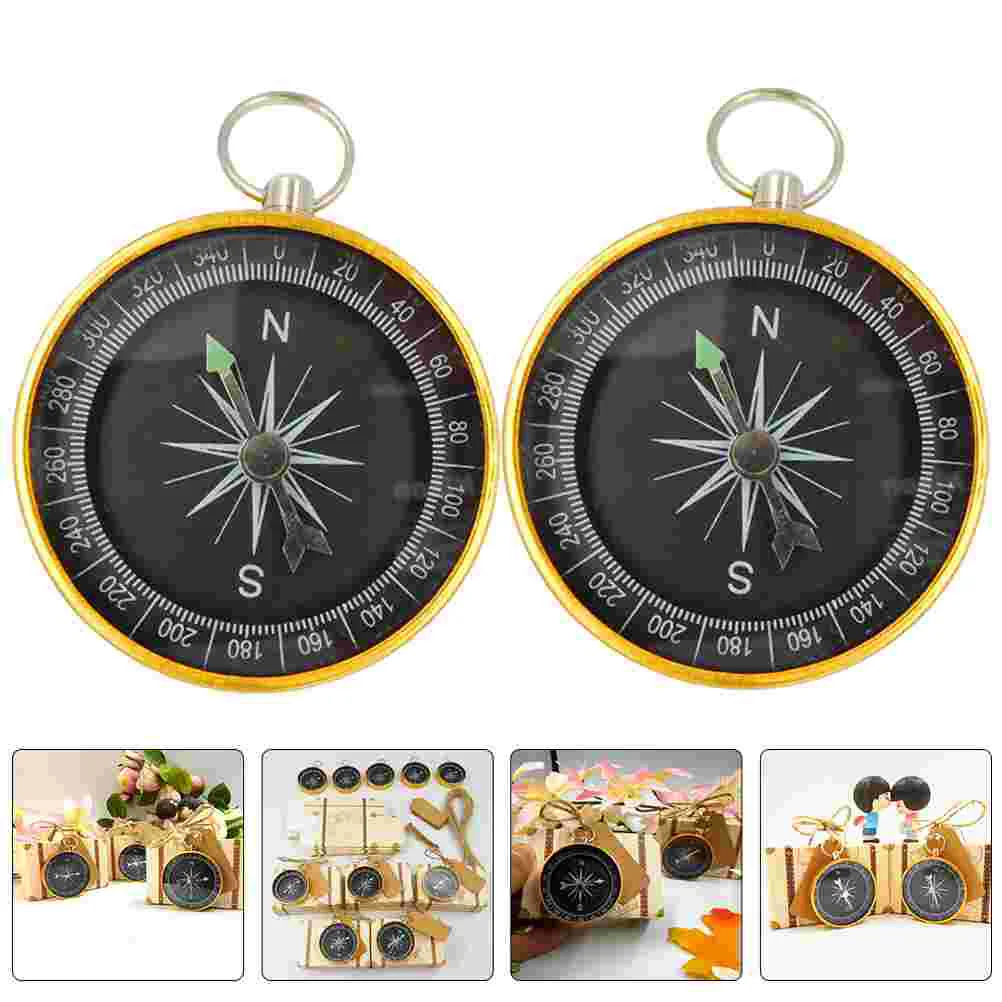 

3 Pcs Survive Outdoor Accessory Compass Small Key Ring Keychain Kids Backpack Portable Map Hiking