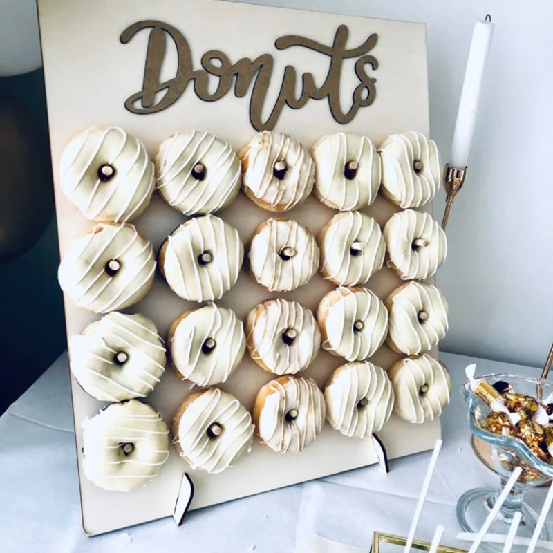 

DIY Wooden Donut Wall Rustic Wedding Decoration Table Donut Party Decor Baby Showers Bridal Shower Birthday Party Favor