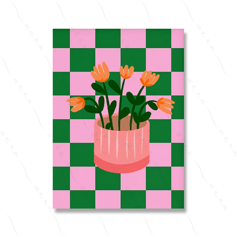 

Красочный набор эклектических плакатов, ярко-розовый декор для комнаты, допамин, настенная живопись на холсте, модные абстрактные фрески для украшения дома