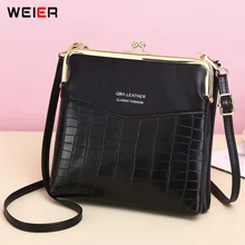 Brand Designer Alligator Pattern Shoulder Bag Women PU Leather Phone Messenger Bags Ladies High Quality Fashion Handbags Female