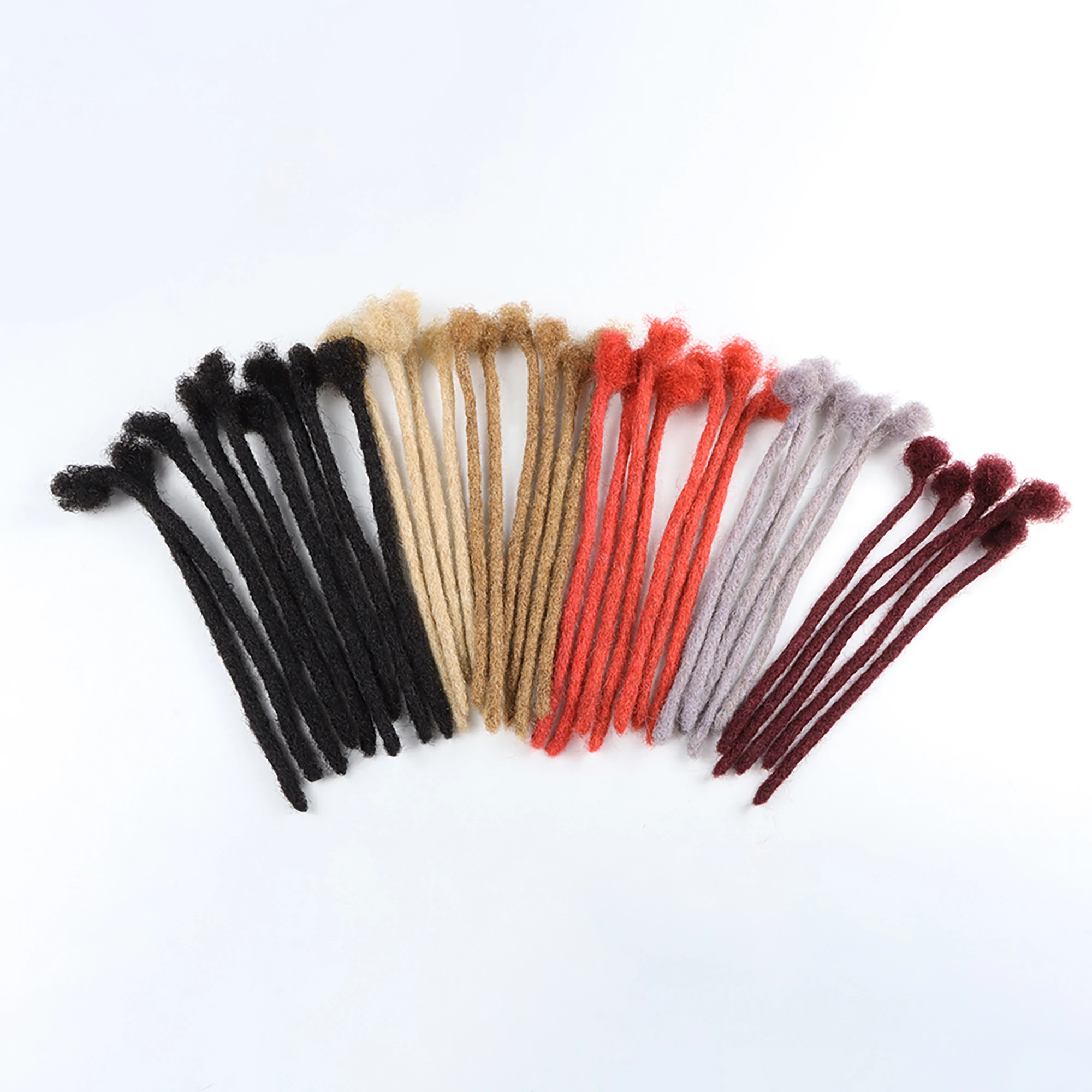 AHVAST-Afro Locs Дреды 0 8 см 100% человеческие волосы наращивание дредов оптовая продажа