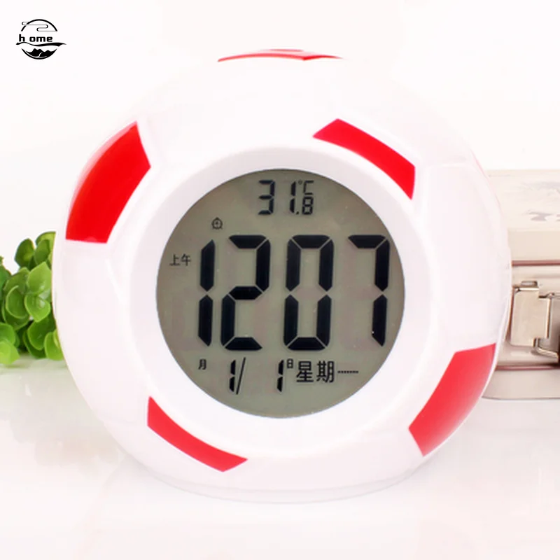 

Digital Led Alarm Clock Battery with Night Light Fashion Football Clock Led Alarm Creative Bedside Clocks Children Despertador A
