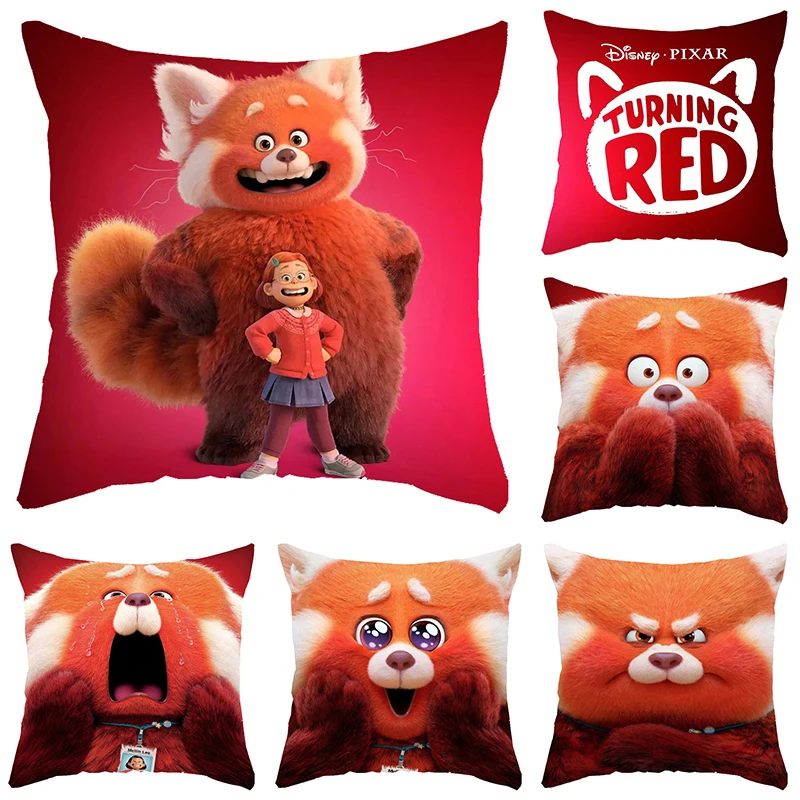 

Disney Pixar Cartoon Turning Red Panda Printed Pillowcase Anime Movie Cat Sofa Home Decor Car Pillow Case Cushion Cover Gift Toy