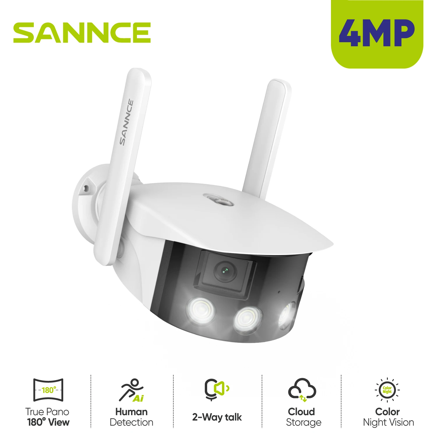 SANNCE 4MP Home Security IP Camera Wi-Fi Wireless Network Ca