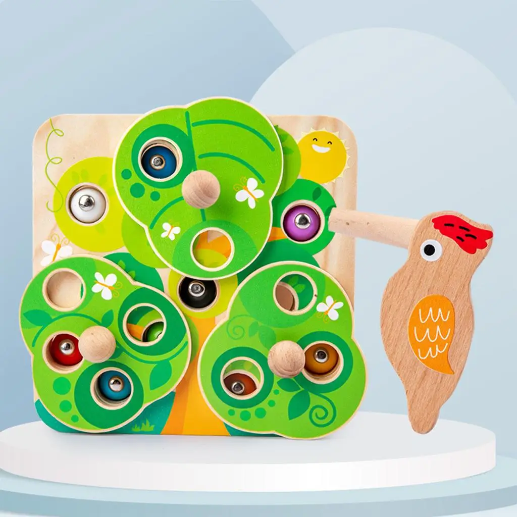 

Wooden Children Bird Catch Worms Games Colourful Bird Catch Insect Bug