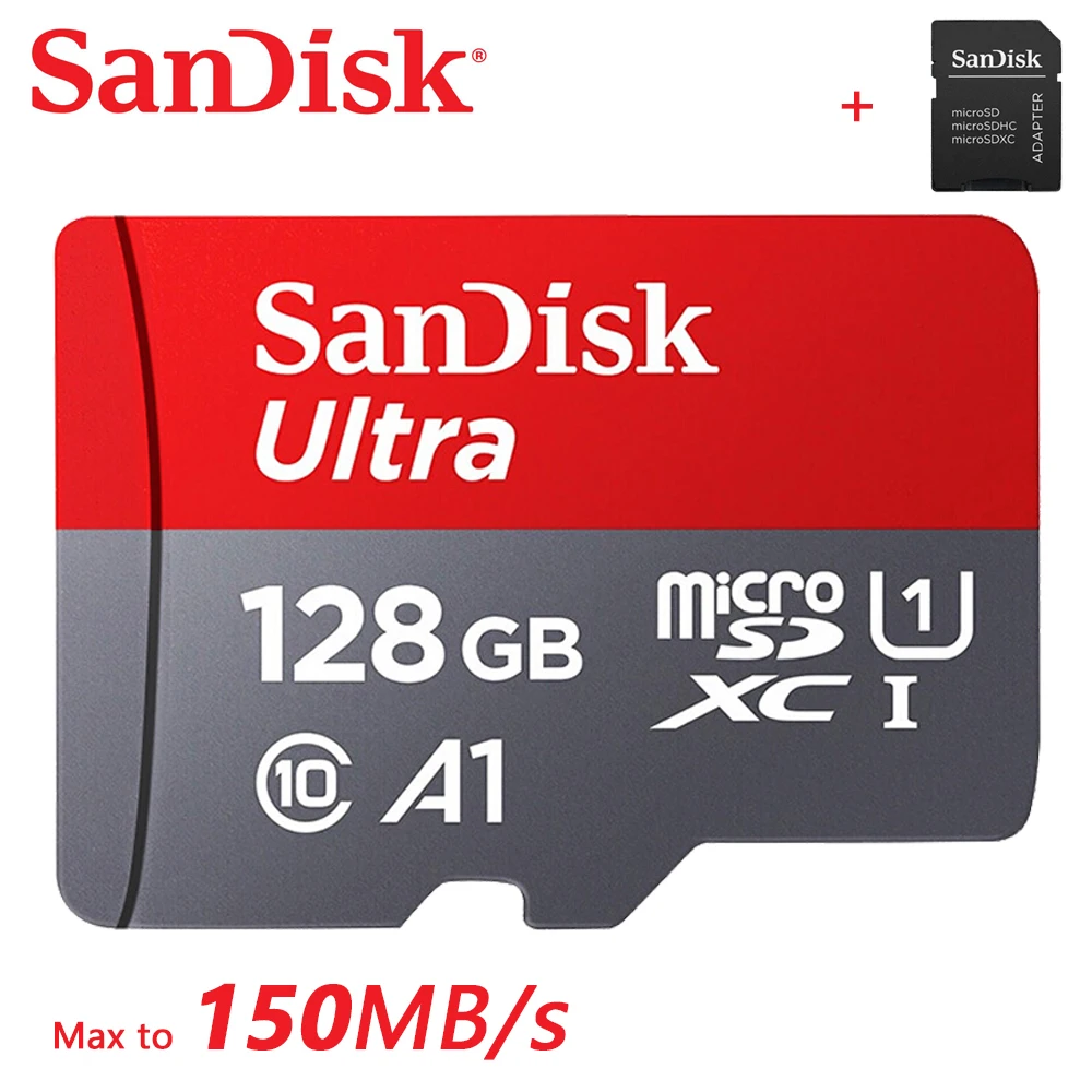 

SanDisk Micro SD Memory Card TF/SDCard 32GB 64GB 32g 64g 128g 120M/S Microsd Class10 UHS-1 Flash Ultra 128GB Camera/Phone