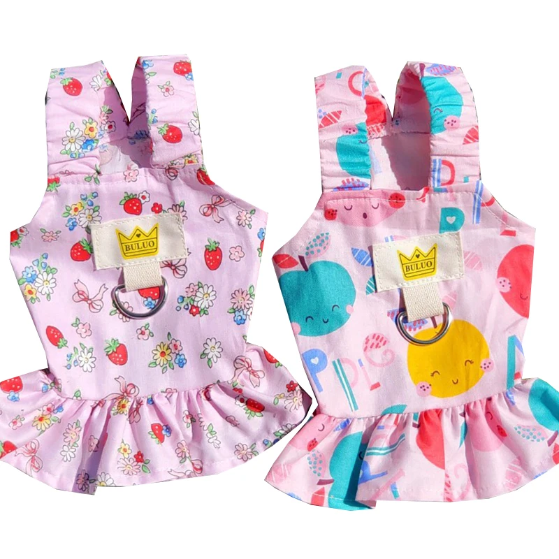 

Dress Dogs Clothing Pet Suspender Skirt for Dog Clothes Small Costume French Bulldog Cute Summer Pink Girl Collar Perro Dress