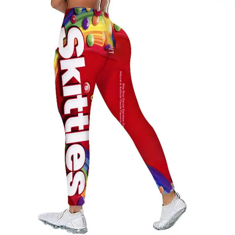Sport Leggings Women 3D Snacks Print Tights Yoga Pants Gym Legins Ladies Seamless Leggins for Female Leginsy Damskie Sexy Legins