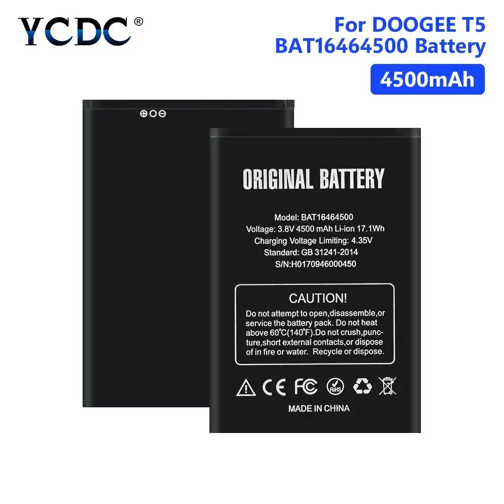 

Высокое качество 3,8 V 4500mAh BAT16464500 запасная батарея для мобильного телефона Для DOOGEE T5 T5 Lite замена 3,8 V 4500mAh