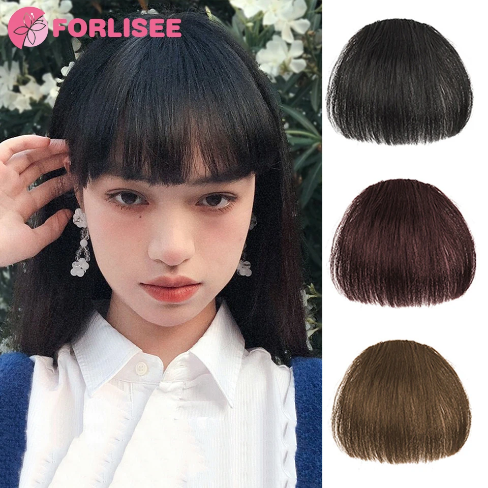 Синтетические комиксные челки FORLISEE для девушек естественная челка со лбом