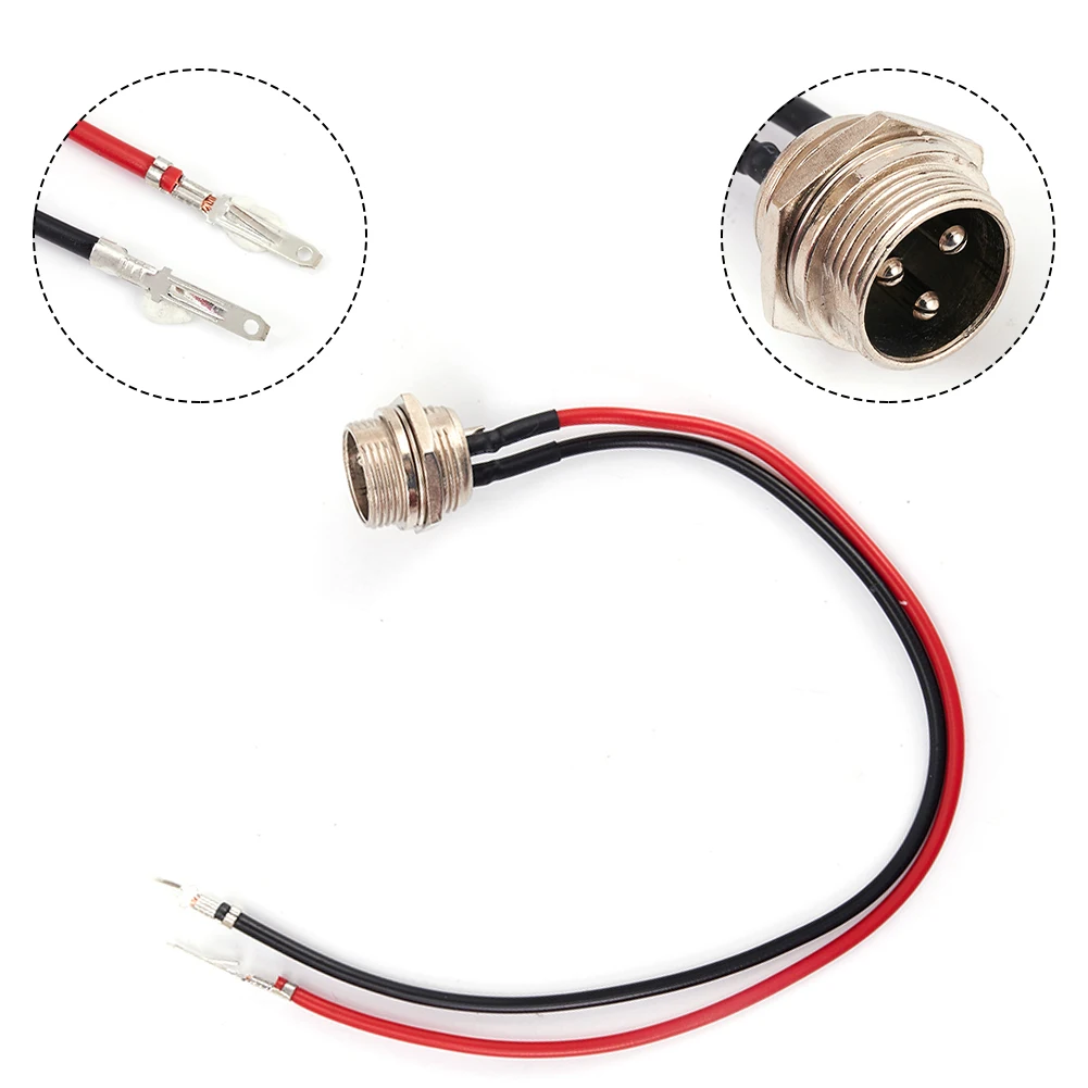 

3 Pin 3 Pole Connector 2 Wires Hoverboard Charging Ports Hoverboard Charging Cable Metal For Electric Scooter Balance Cars New