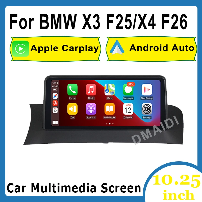 

10.25inch Car Multimedia Wireless Apple CarPlay Android Auto for BMW X3 F25 X4 F26 CIC NBT Head Unit