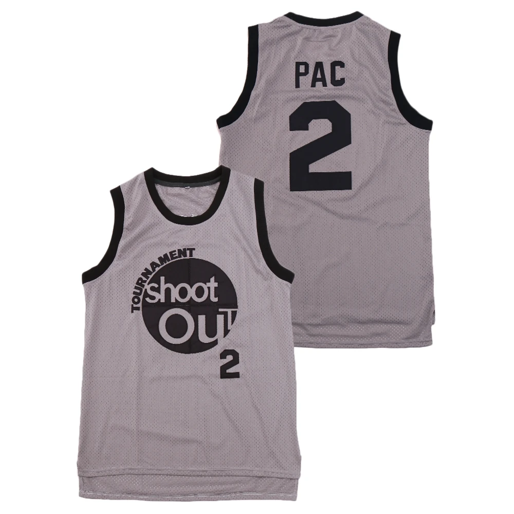 

Bg Basketball Jerseys 2 Pac Tournament Shoot Out Birdmen Embroidery Sewing Outdoor Sportswear Hip-hop Movie Jersey 2020 Gray