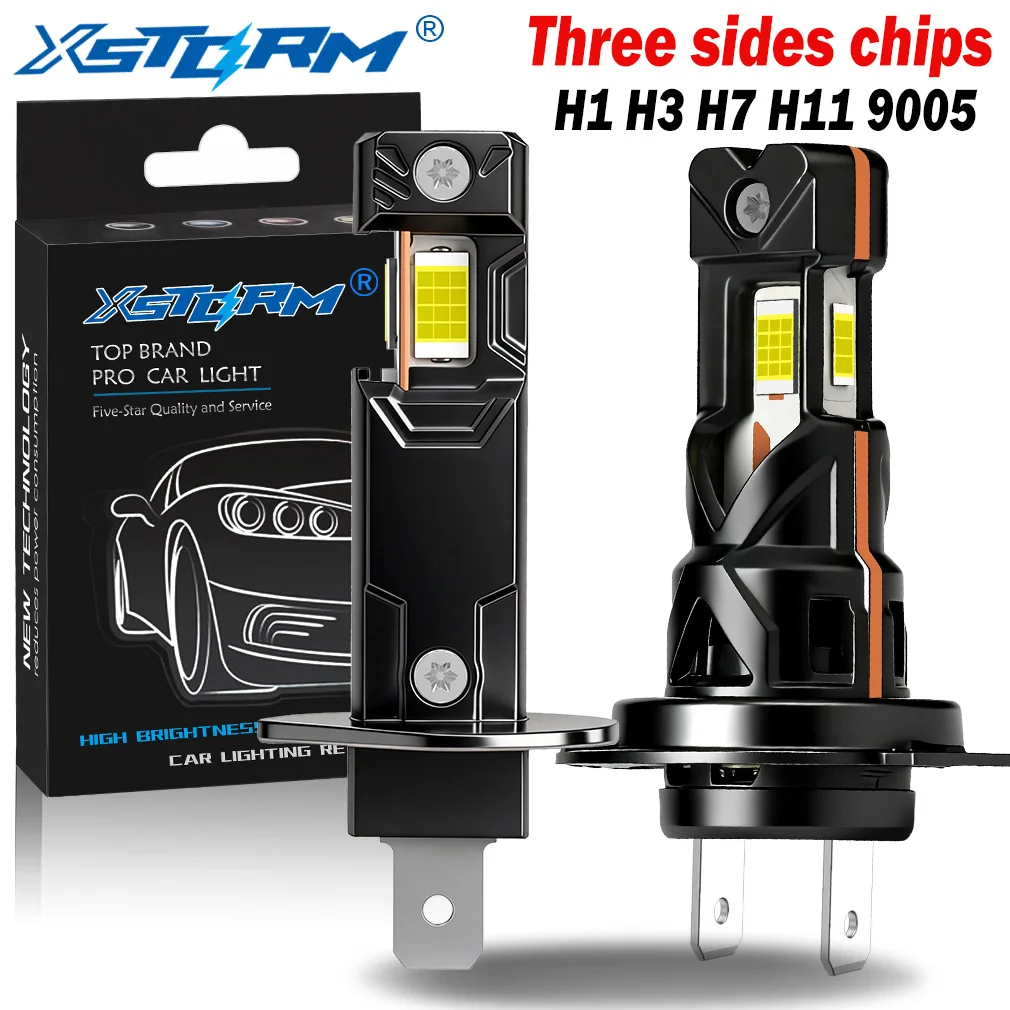 Фото XSTORM H7 LED лампы для фар Canbus H1 H3 H8 H11 HB3 9005 LED противотуманные фары для автомобиля 80000LM 160W 6000K 12V Автолампа №1