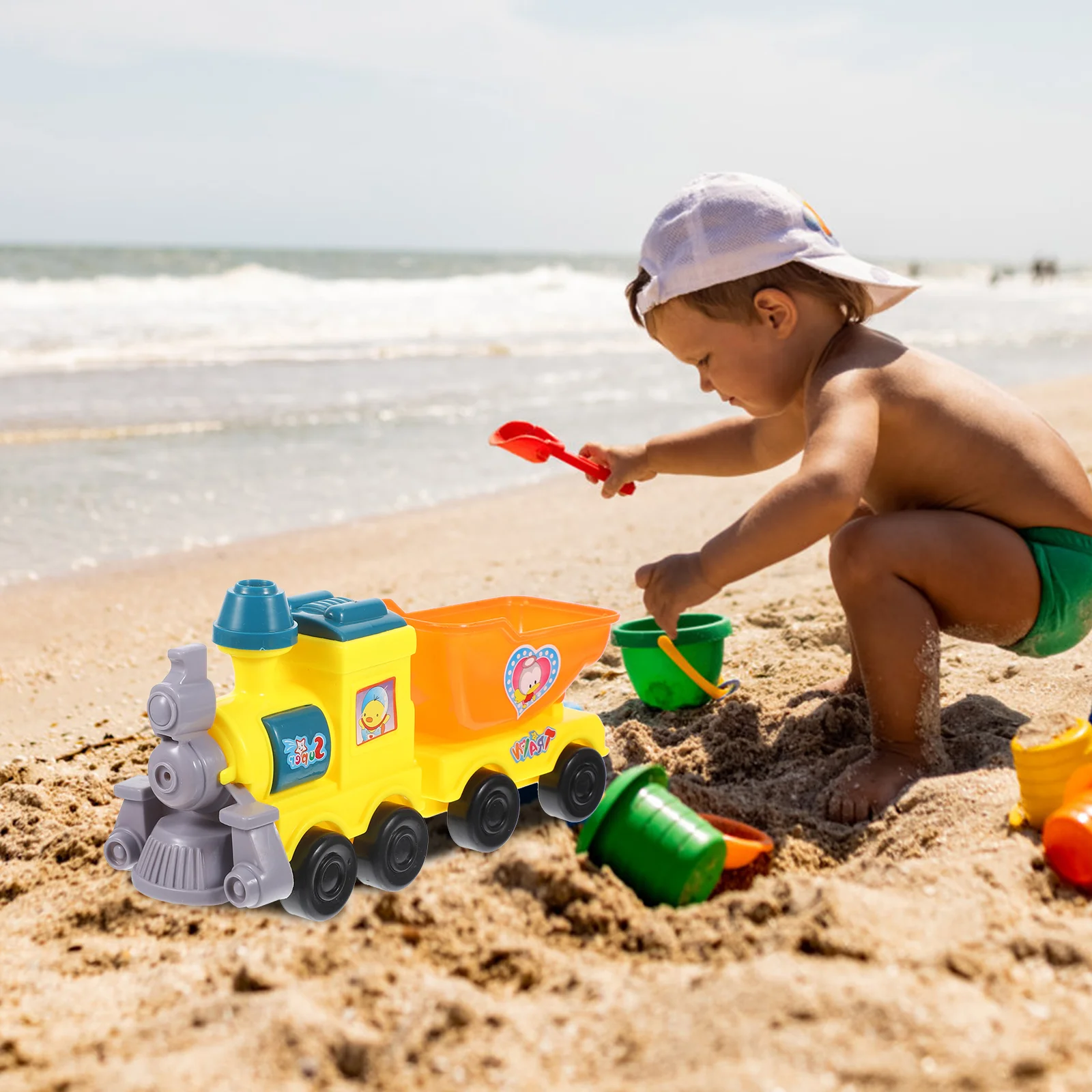 Пляжный поезд игрушка-песочница игрушки для игры в воду детские мультяшные