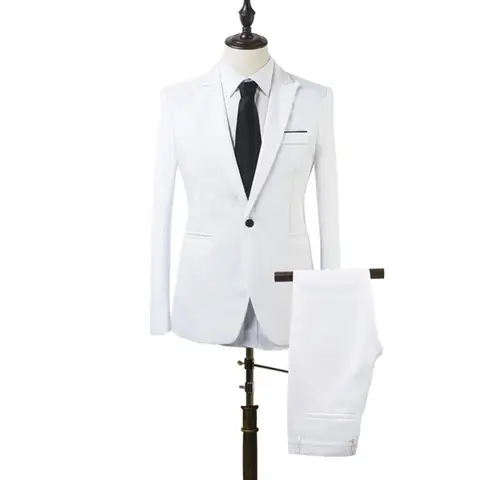 Универсальный индивидуальный костюм, легкий классический портативный мужской облегающий деловой костюм для отдыха, костюм для жениха, широкое применение