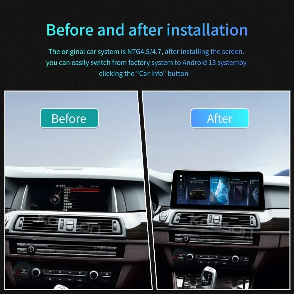 Koason Wireless CarPlay Android AUTO Обновление сенсорного экрана для BMW 5 серии GT F07 Автомобильный