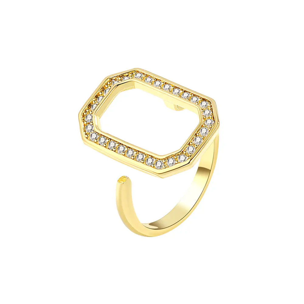 

Fashion Ring 2022 Square Fashion Personality Light Luxury Zircon Index Finger Ring 925 Sterling Silver Eternity Ring Fashion Jew