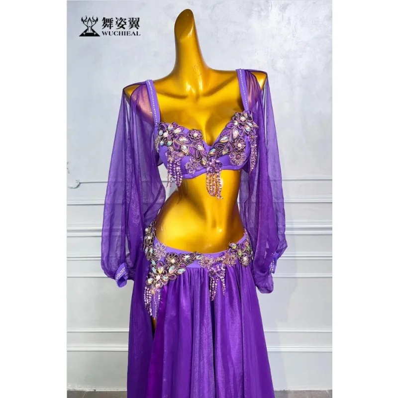 Костюм для танца живота тренировочное платье новинка 2024 комплект с бриллиантами