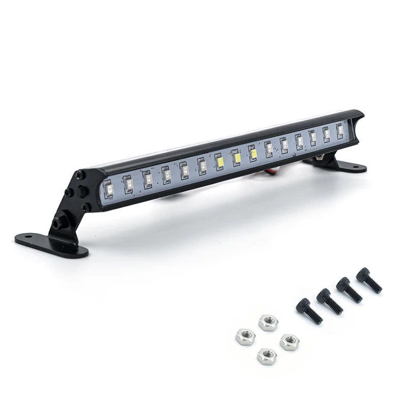 

136MM 15 LED Light Bar Roof Lamp Lights For Axial SCX10 90046 Traxxas TRX4 Slash Rustler 1/8 1/10 RC Crawler Truck