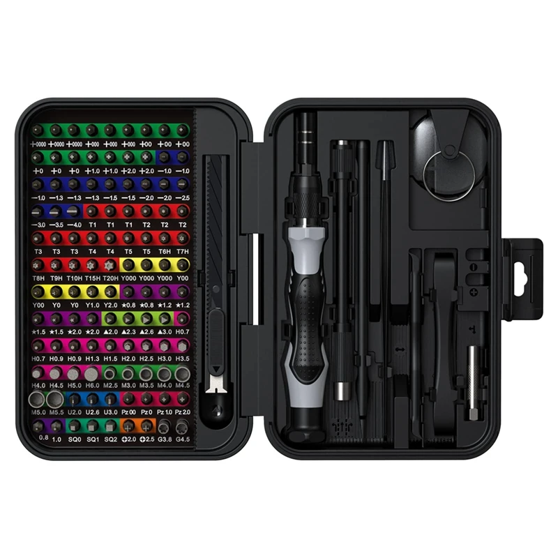 

AT35 132 In 1 Magnetic Screwdriver Set Precision Phillips Hex Bits PC Glasses Phone Watch Repair Screwdrivers Hand Tools