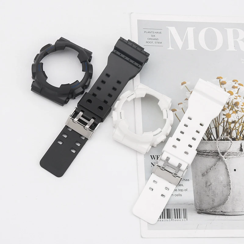 Resin strap case for Casio G-shock GLS GAX GD GA110 100 120 140 Outdoor Sports Buckle Rubber silicone watch strap watchband
