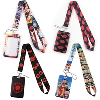 lx523 anime card holder lanyard keychains accessory usb id badge holder keys cord neck strap mobile phone straps lanyard gifts