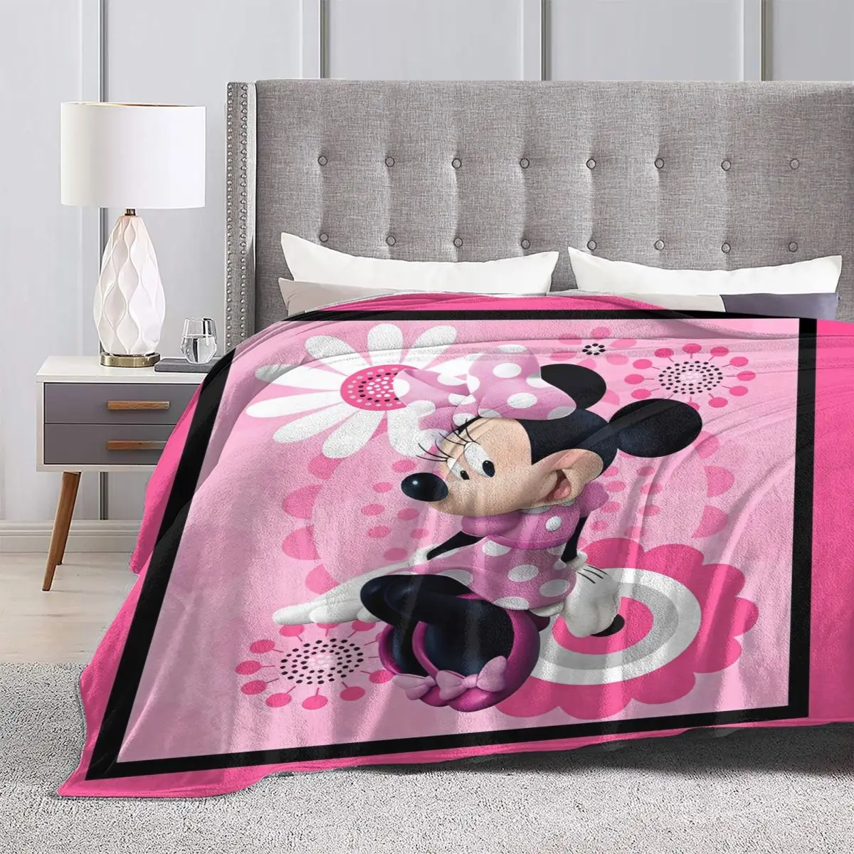 Одеяла с героями мультфильмов Минiso Микки Маус дорожное фланелевое одеяло для