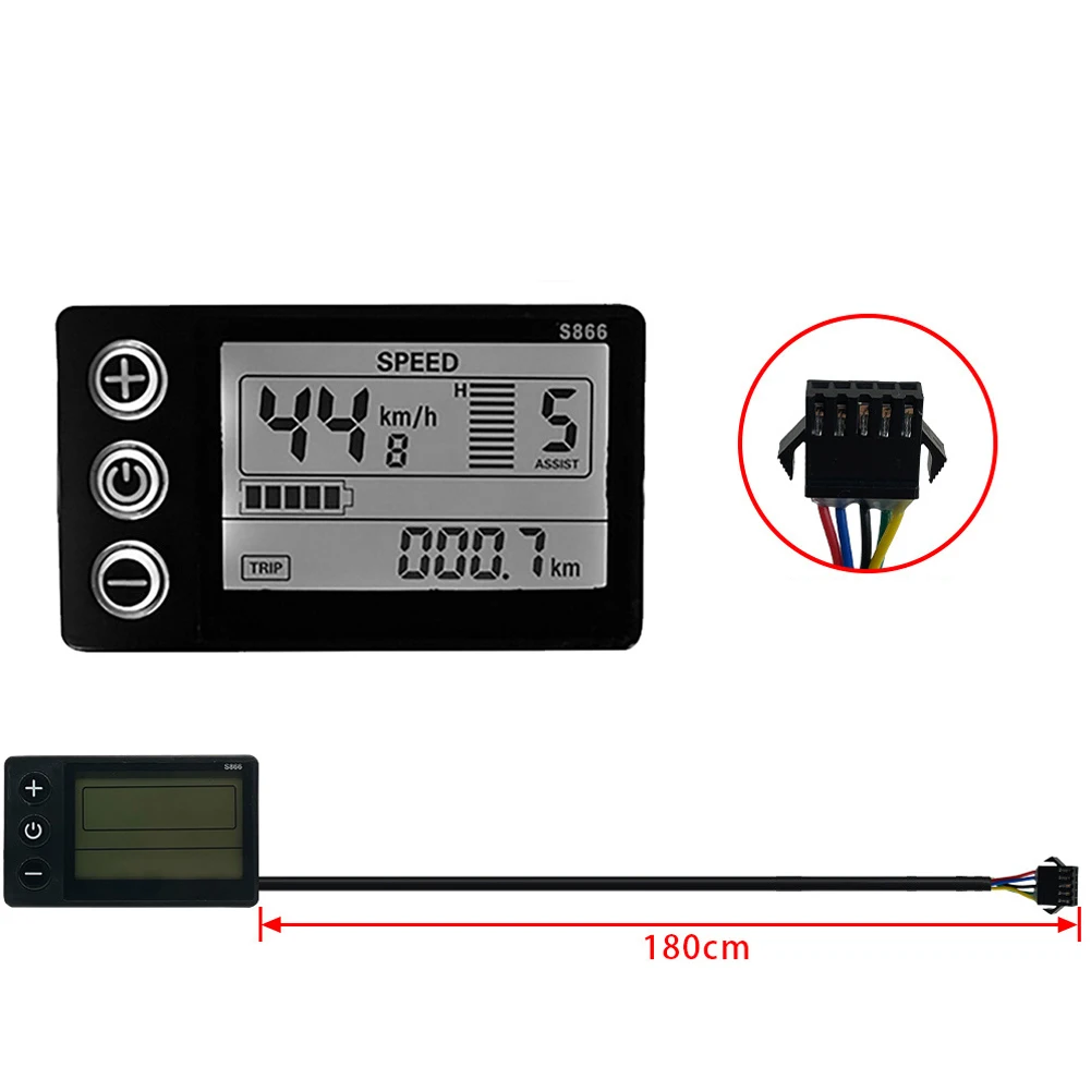 

Bicycle Components & Parts Controller S866 Panel 24/36/48V 83x31x53mm Brushless Motor Buttons Practical Easy To Use