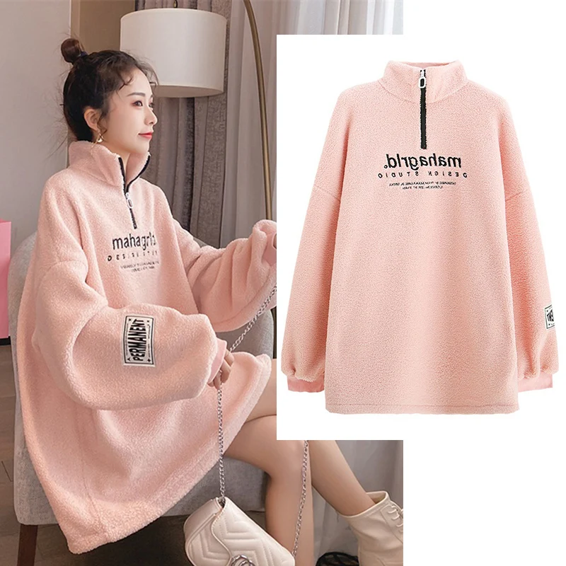 

Cashmere Imitation Womens Fleece Jackets Casual Fall Winter Warm Thick Shaggy Fuzzy Hoodies Coats Outwear Hooded Jacket